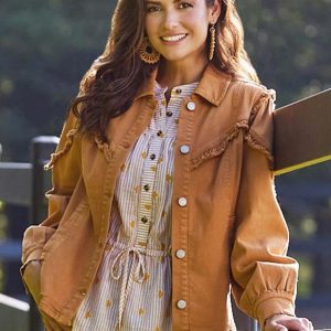 Ruffled Trim Denim Jacket