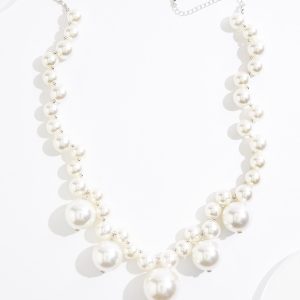 Oversized Pearl Ball Tassel Necklace