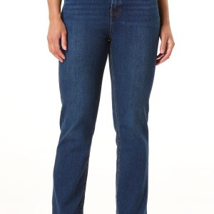 V- Effect Straight Leg Jeans