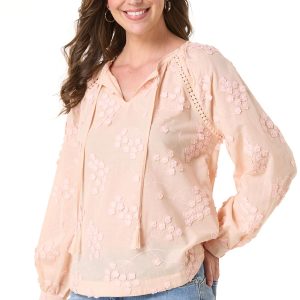 3d Floral Embroidered Pullover Top
