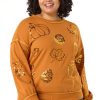 Plus Size Sequin Fall Icon Sweatshirt