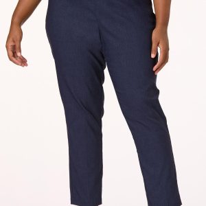 Plus Petite Dressy Denim Slim Leg Pants