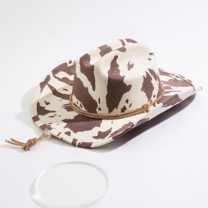 Cow Print Western Hat