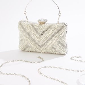 Pearl Rhinestone Clutch