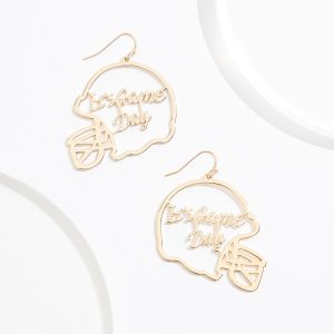Game Day Cutout Helmet Earrings