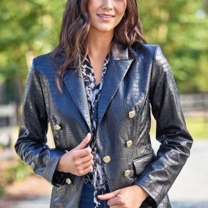 Croco Textured Blazer