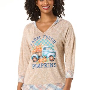 Pumpkin Truck Graphic Hooded Top