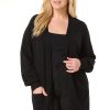 Plus Size Balloon Sleeve Cardigan