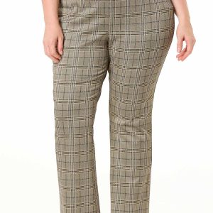 Plus Size Houndstooth Plaid Pants
