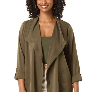 Draped Twill Jacket