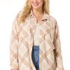 Plus Size Cozy Plaid Shacket