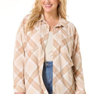 Plus Size Cozy Plaid Shacket
