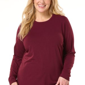 Plus Size Solid Crewneck Top