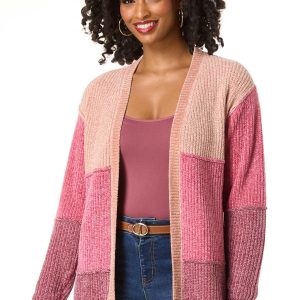 Chenille Colorblock Cardigan