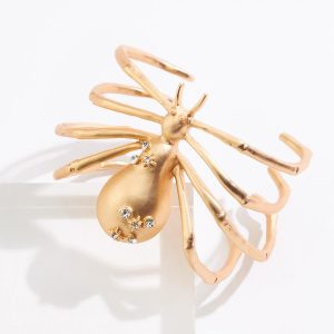 Statement Gold Spider Cuff Bracelet