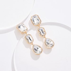 Bezel Linear Earrings