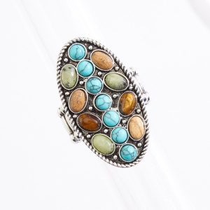 Western Oval Stone Stretch Ring