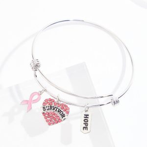 Awareness Charm Bangle Bracelet