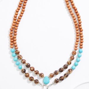 Faux Fur Heart Pendant Layered Necklace