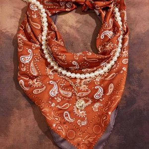 Rodeo Neck Scarf Layered Necklace Set