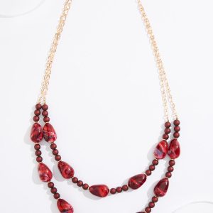 Rubber Swirl Lucite Long Necklace