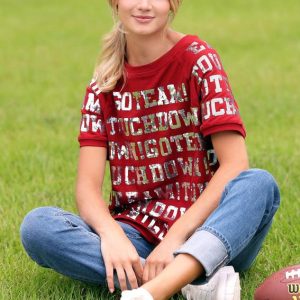 Sporty Sequin French Terry Top