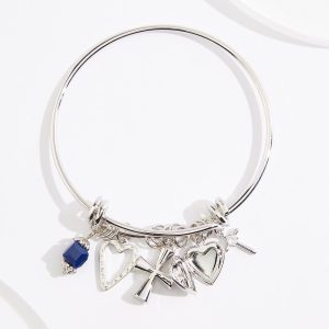 Inspirational Charm Bangle Bracelet