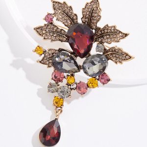 Glass Leaf Statement Brooch