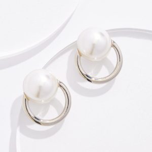 Large Pearl Doorknocker Earrings