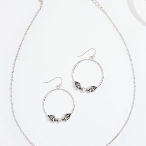 Halloween Bat Pendant Necklace Set