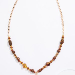 Wood Lucite Animal Pendant Necklace