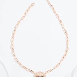 Pearl Skull Pendant Chain Necklace