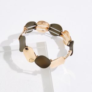 Color Circle Gold Stretch Bracelet