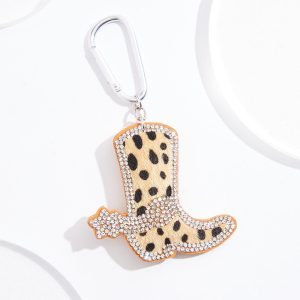 Rhinestone Western Boot Bag Charm