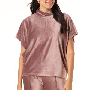 Berry Ribbed Velvet Top