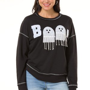 Embellished Boo Sweatshirt