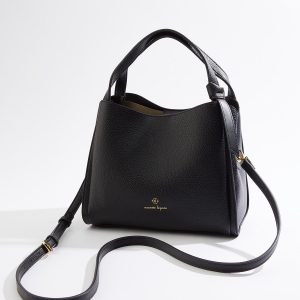 Triple Compartment Faux Leather Satchel