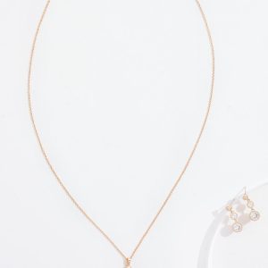 Cubic Zirconia Dainty Necklace Set