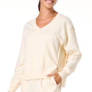 Fleece Lined Raw Seam Sweatshirt