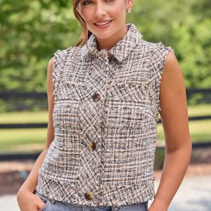 Tweed Collared Vest