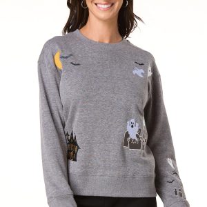 Embroidered Halloween Sweatshirt