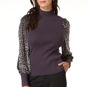 Animal Illusion Sleeve Sweater