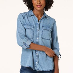 Chambray Snap Front Shirt
