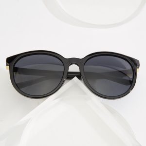 Gold Trim Black Sunglasses