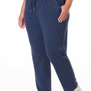Plus Size Rhinestone Jogger Sweatpants