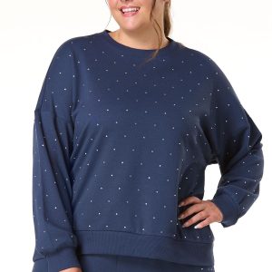 Plus Size Rhinestone Sweatshirt