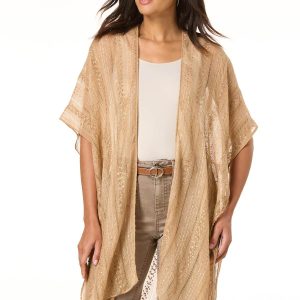 Sequin Metallic Thread Kimono