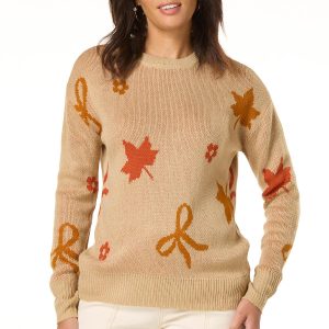 Bows And Fall Leaves Sweater