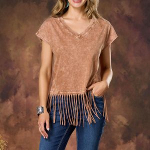 Stud Fringe Trim Tee