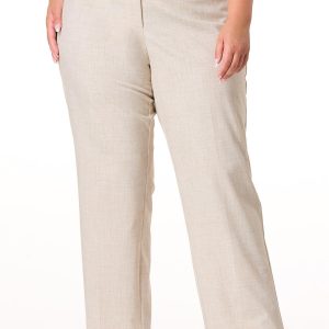 Plus Size Neutral Curvy Trouser Pants